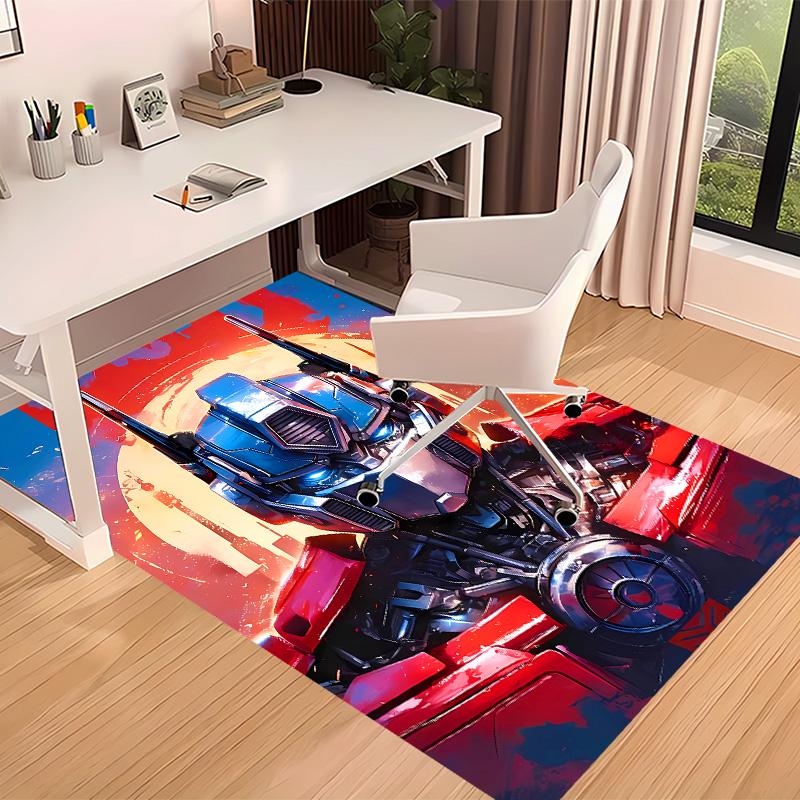 Bumblebee and Optimus Prime1 Printed Absorbent Washable Carpet, Non-Slip Bathroom Mats, Kitchen Rugs, Yoga Mat,Living Room Entrance, Camping Picnic Ru