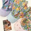Korean Strap Headscarf Cap Pastoral Triangular Cap Women Summer Sun Protection Plaid Hip Hop Sun Visor