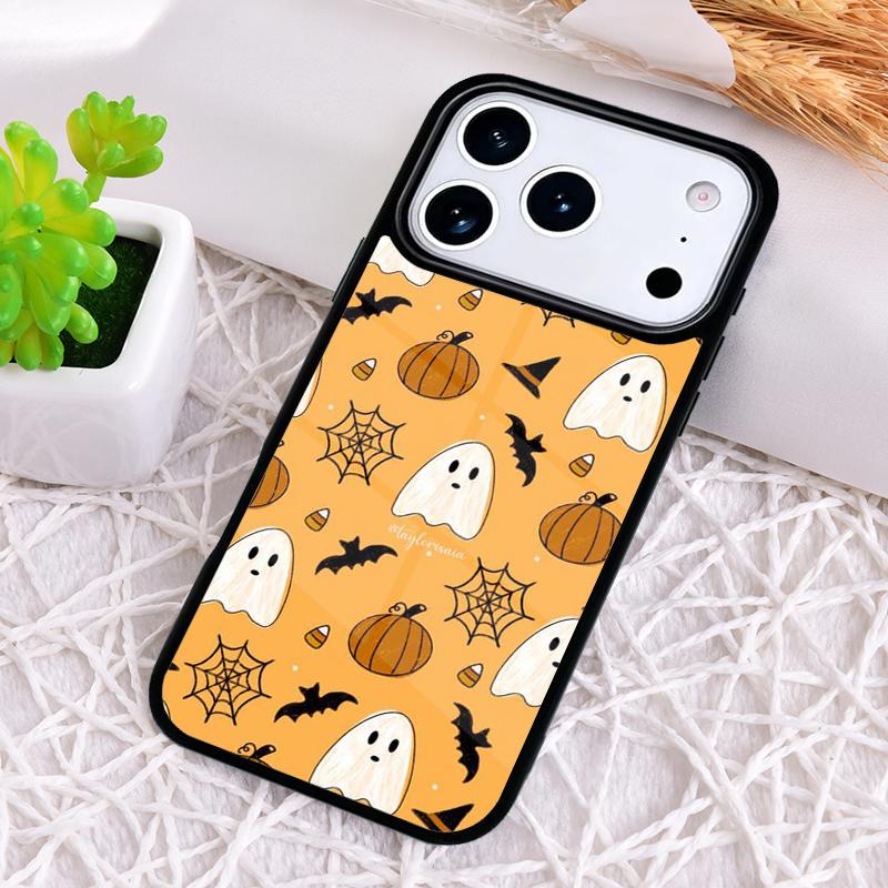 Pumpkin Bat Witch Shockproof Phone Case for iPhone 17 Air 16e 15 11 12 14 13 Pro Max Cover Coque
