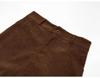 2024 Spring/Summer Retro Corduroy High-Waisted A-Line Midi Mini Hip Wrap Skirt for Women