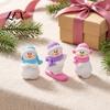 Christmas Gift for Kids Mini Snowman Figurine, Skiing Dolls, Small Desktop Car DIY Micro Landscape Accessories Dashboard Figurines, Ornaments