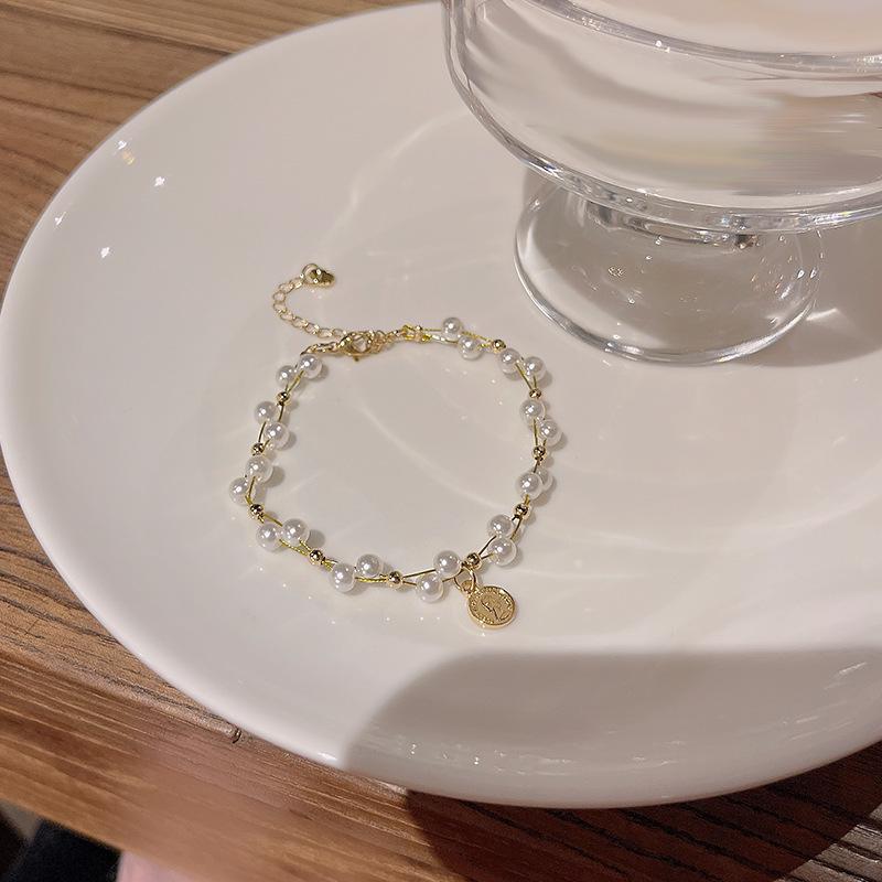 Korean Trendy Pearl Pendant Bracelet for Women - Elegant All-Match Fashion Accessory