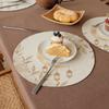 Round Plate Dining Mat Ramadan Festival Party Dinner Tablecloth Decoration Muslim Islamic Eid Al-Fitr Tableware Pad Decor