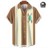 New Hawaiian Shirts for Men Casual Button Down Short Sleeve Unisex Striped 3D Print Summer Beach European Size S to 5XL