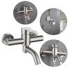 Stainless Steel Bathroom Shower Mixer Faucet Wall Mounted Hot Cold Water Dual Spout Mixer Tap Universal Shower Diverter System