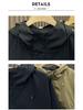 Men's Windproof Hooded Mountaineering Jacket - Solid Color, Fashionable and Casual Workwear