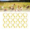 100Pcs Plastic Chicken Ankle Rings Yellow Poultry Feet Rings Geese Leg Rings  For Breeding Ducks