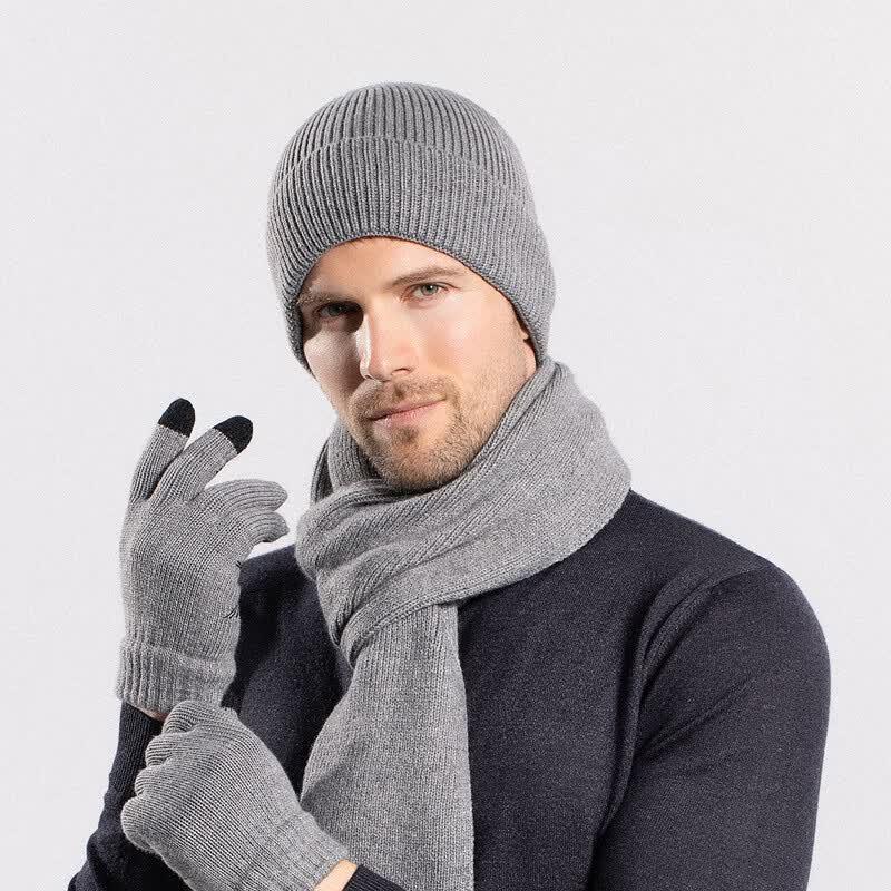 Tri-polar TP6479 Outdoor Warm Knit Set (Hat, Gloves, Scarf) серый