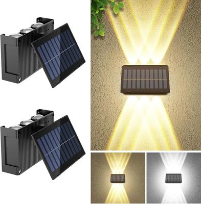 Outdoor Solar Wall Light Waterproof Dual Side Lights Wall Light Decorative Lights For Walls Garage Fences Courtyards Cafes Bars