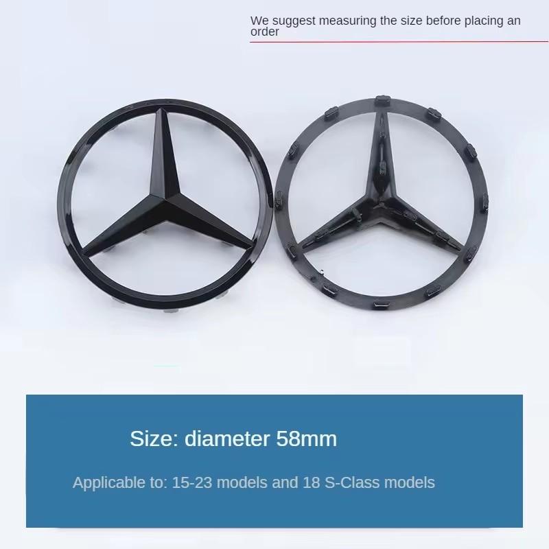 52mm 57mm 18 Pins Star Logo Steering Wheel Center Badge Car Emblem for Mercedes Benz E260 W211 GLC GLE Interior Mouldings FXPB-V LG4