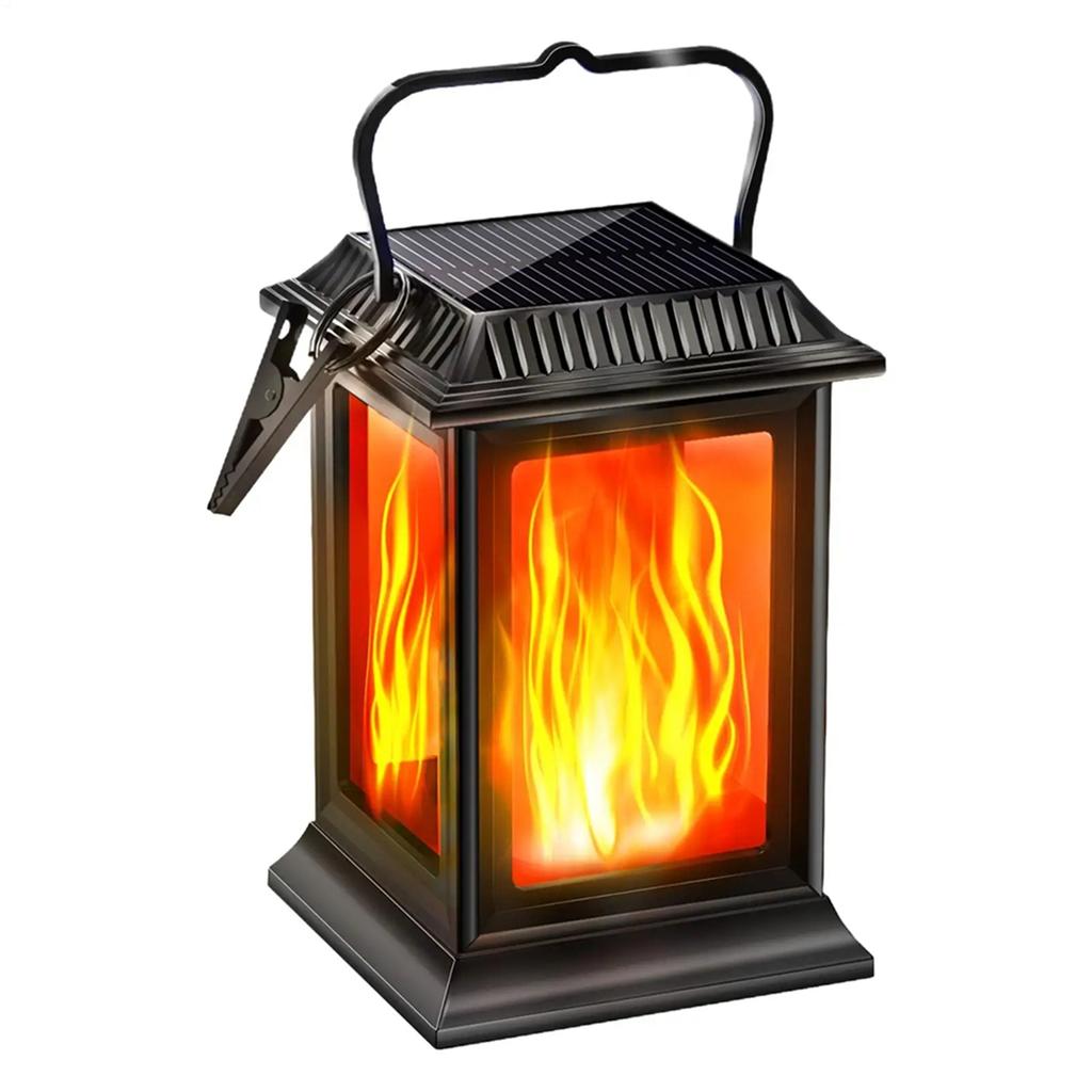 New Solar Flickering Flame Lights Flickering Flame Solar Lantern Long Lasting Hangings Lamp Decorative Night Bulbs for Patio