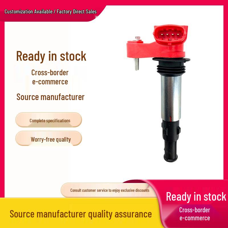 Red High-Performance Ignition Coils UF375 for Buick Chevrolet (12629037, 12583514) 6-cylinder