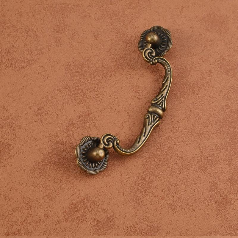 Comfortable Hold bronze Furniture Pulls 86mm Hole Center Traditional Designs Easy to Use Suitable Living Room Bedroom