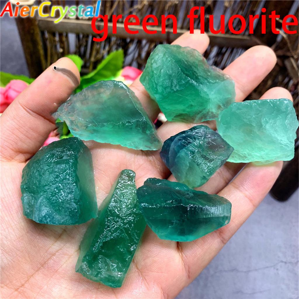 Raw Stone Crystal Set 1.6-2.4" Natural Stone Rock Minerals Specimens Collection Amethyst White Crystal Cave Green Fluorite