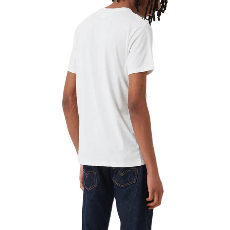 T-shirt Levis a maniche corte con scollo rotondo e taschino frontale, unisex, bianca A8605-0000
