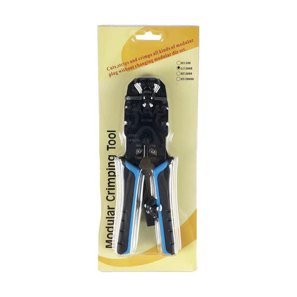 200R Multi-Functional 4-in-1 Network Crimping Tool with Force-Assisting Lever and Wire Stripping Pliers