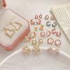 Circle Earrings Fresh Earrings Simple All-Match Petal Flower Earrings for Women
