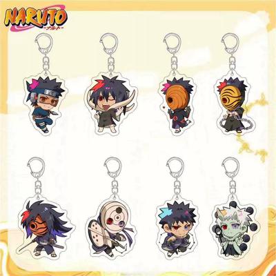 Anime Naruto Acrylic Keychain Accessaries Uzumaki Naruto Cartoon Keyring