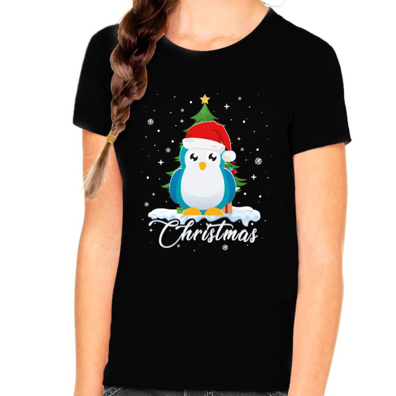 Buy Girls Christmas Shirt Penguin 