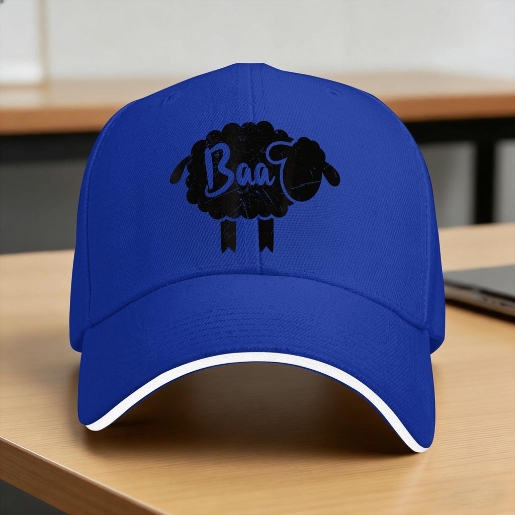 Sommerliche Lässige Baseballkappe Niedliche Baa Schafgeräusch Schwarzes Schaf Spielzeug Liebhaber Geschenk Wandern Angeln Trucker-Mütze