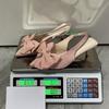 High-heeled Sandals New Product Source In Summer Thin High-heeled Pointed Leopard Print Bow Empty Sandals