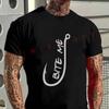 Men's Summer Cotton Casual Tshirt Bite Me Graphic Moto T-shirt Round Neck Short Sleeved Top