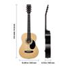 36 In Dreadnought Acoustic Guitar Natural Beginner Bundle Gig Bag for Teen