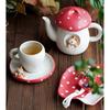 Cute Creative Plate Ceramic Mushroom Shape Restaurant Homehold Vegetable Fruit Cake Bread Dessert Plates Kitchen Supplies