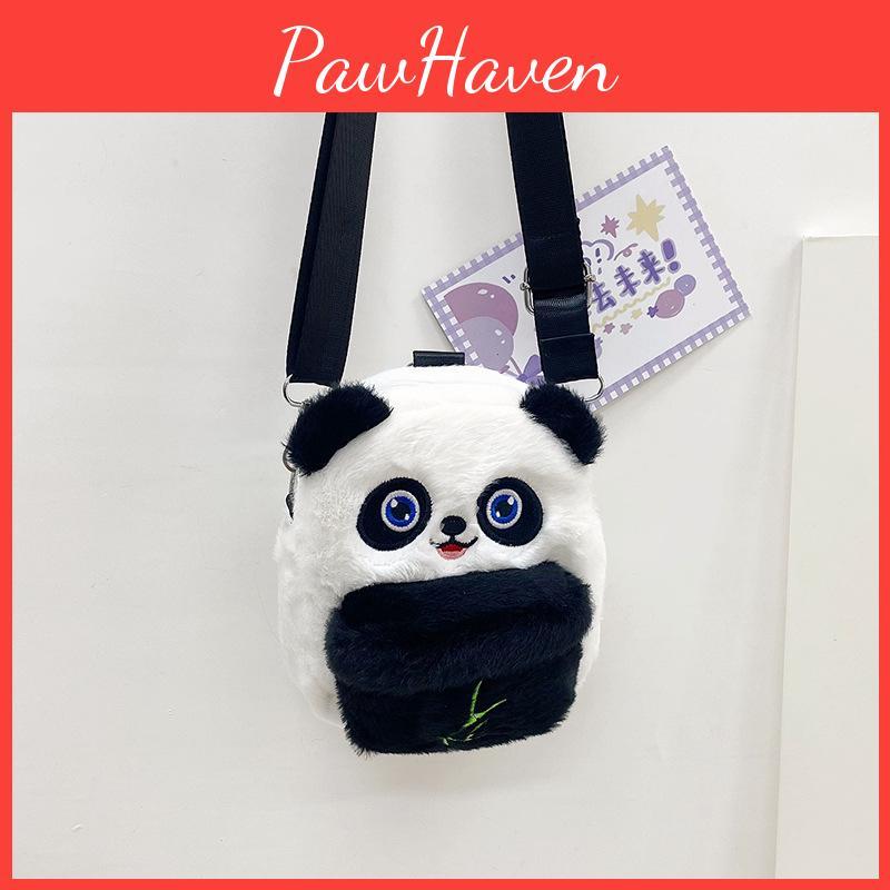Plush Cartoon Panda Shoulder Bag Cute Little Girl Slung Childlike Shoulders