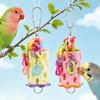 Colorful Parrot Chewing Toys Interactive Hanging Hamster Grinding Stone Bite Resistant Mouth Molar String Parrot Cage