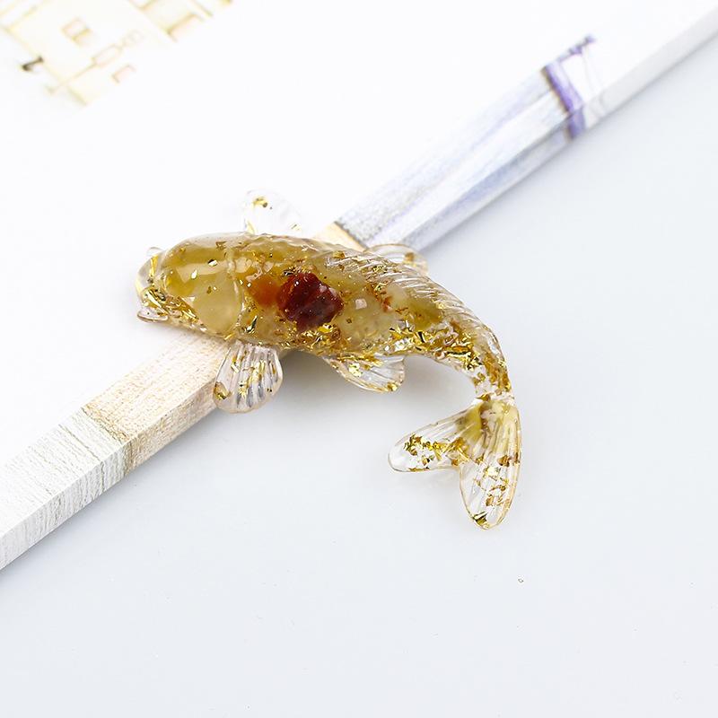 

Натуральний кришталевий гравій Фігурки рибок Мініатюрна химерна статуя коропа та скульптура Декоративні прикраси Подарунки Повітряний сад Домашній декор