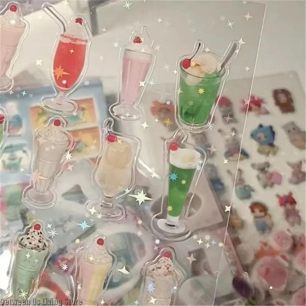 100 Sheets Non-repetitive Y2K Random Cute Glitter Sticker for Phone Luggage Journal Sticker Kawaii Decoration Sticker Gift