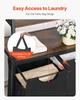 4 Tiers Laundry Sorter Tall Laundry Hamper with Shelves & Hooks 2 Section