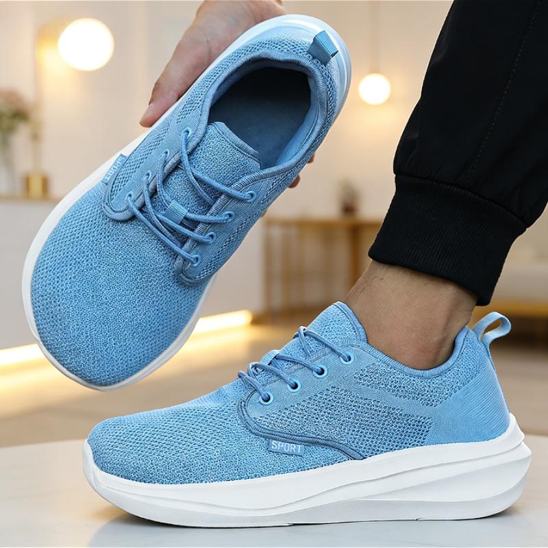 Casual Walking Mesh Sneakers Men Breathable Lightweight Lace Up Shoes Comfortable Soft Sole Non-Slip Shoes For Men Women Outdoor