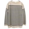Made In France Border Pattern Long Sleeve Boat Neck Basque Shirt Men's Used