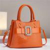 Classic Retro Women'S Handbag High-Quality Casual Shoulder Bag Large Capacity Crocodile Pattern Crossbody Bag Commuting Tote Bag