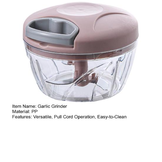 Grinder Manual Pull Cord Food Chopper for Garlic Ginger Peppers Onion Puree