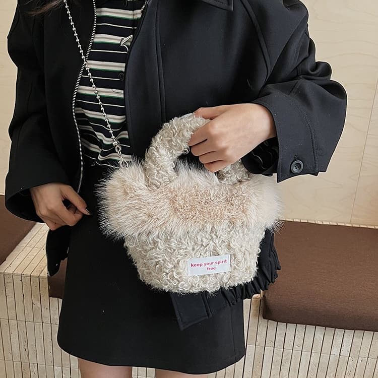 Women's Plush Mini Handbag Shoulder Bag