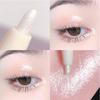 Caneta Lápis para Olhos Glitter Prata Borda Natural Iluminador Sombra para Olhos Lápis Cola com Brilho Delineador à Prova d'Água Maquiagem Coreana