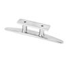 5" Boat Cleat, 316 Stainless Steel Open Base Dock Cleat, High Polished Finish for