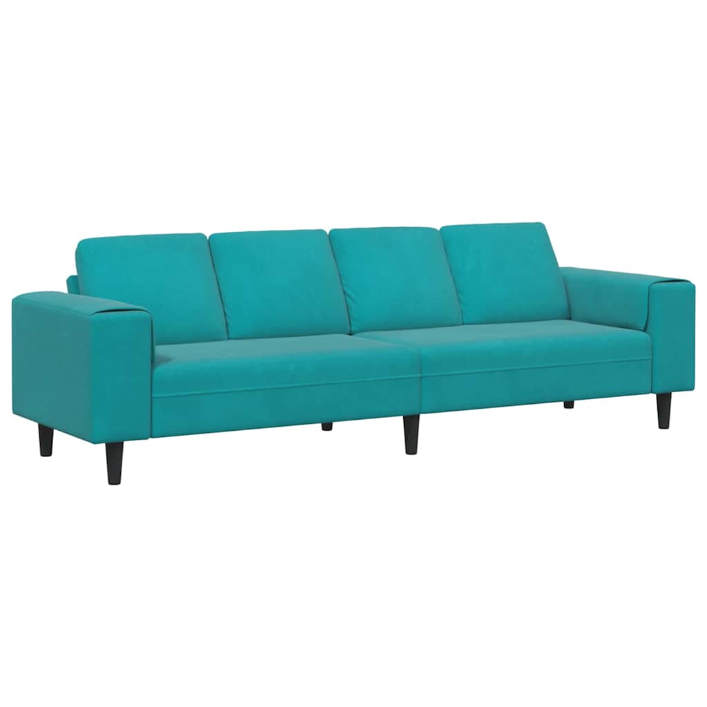 Living Room Sofa Turquoise 250 X 188 X 76 Cm