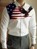 Men'S Casual Loose-Fitting Shirt, Available in Larger Sizes