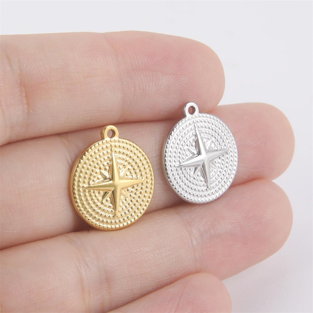My Shape 5 pcs Small Sun Charms DIY Summer Anklets Bracelet Necklace Stainless Steel Pendants for DIY Jewelry Making
