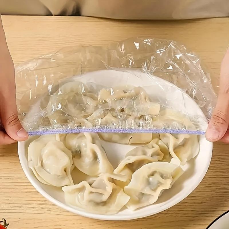 100pcs Disposable Food Grade Plastic Wrap - Fresh-Keeping Sealing Covers for Food Storage, Home Kitchen, Picnic, BBQ