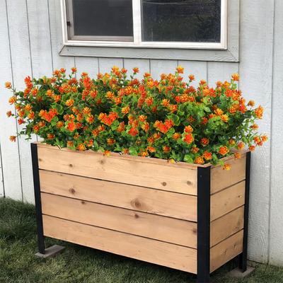 Künstliche Kamelienblume mit Eukalyptusblättern 7 Gabeln Kunstblume mit Stiel UV-beständige künstliche Blüte Innenbereich Außenbereich Hochzeitsfeier Dekoration