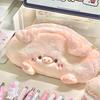 Plüsch Rosa Farbe Schweinchen Mäppchen Kreative Koreanische Mode Schüler Bleistifttasche Hohe Kapazität Schreibwaren Sammelalbum Aufbewahrungstasche