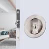 Pocket Door Lock Privacy Round Pocket Door Hardware Sliding Pocket Door Lock for Bed/Bath/Barn Pocket Door Latches Project, Silver