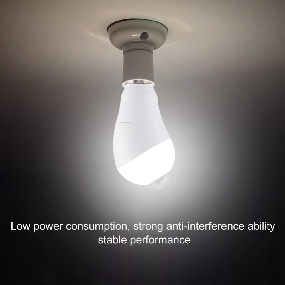 AC 85 - 265V LED Light Bulb 350 Degree Rotating Motion Sensor Bulb Lamp  Hallway