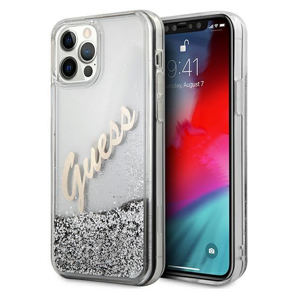 Guess Guhcp12Lglvssi Iphone 12 Pro Max6,7 Srebrny/Silver Hardcase Glitter Vintage Script