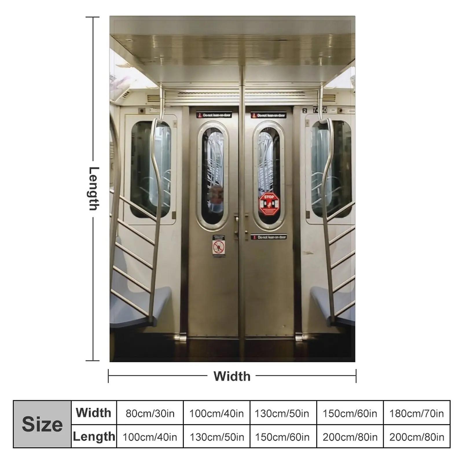 SUBWAY NYC THE NEXT STOP IS Throw Blanket Flannels Blanket cosplay anime 75cmx90cm серый